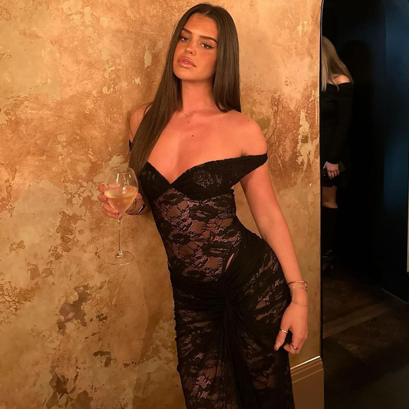 Seamless Ring-shoulder Backless Elsa dress